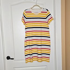 Old Navy Multistripe T-shirt Dress Large